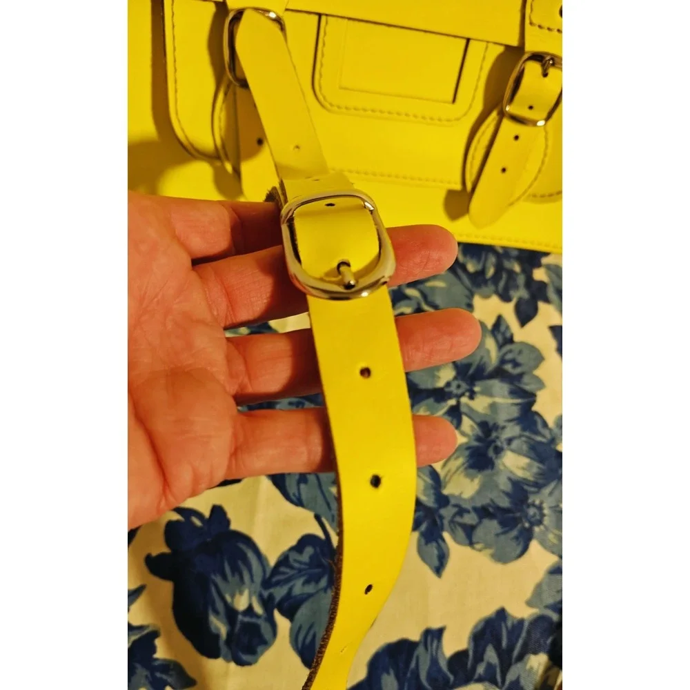 Stella Rittwagen Neon Yellow Leather Satchel NWOT